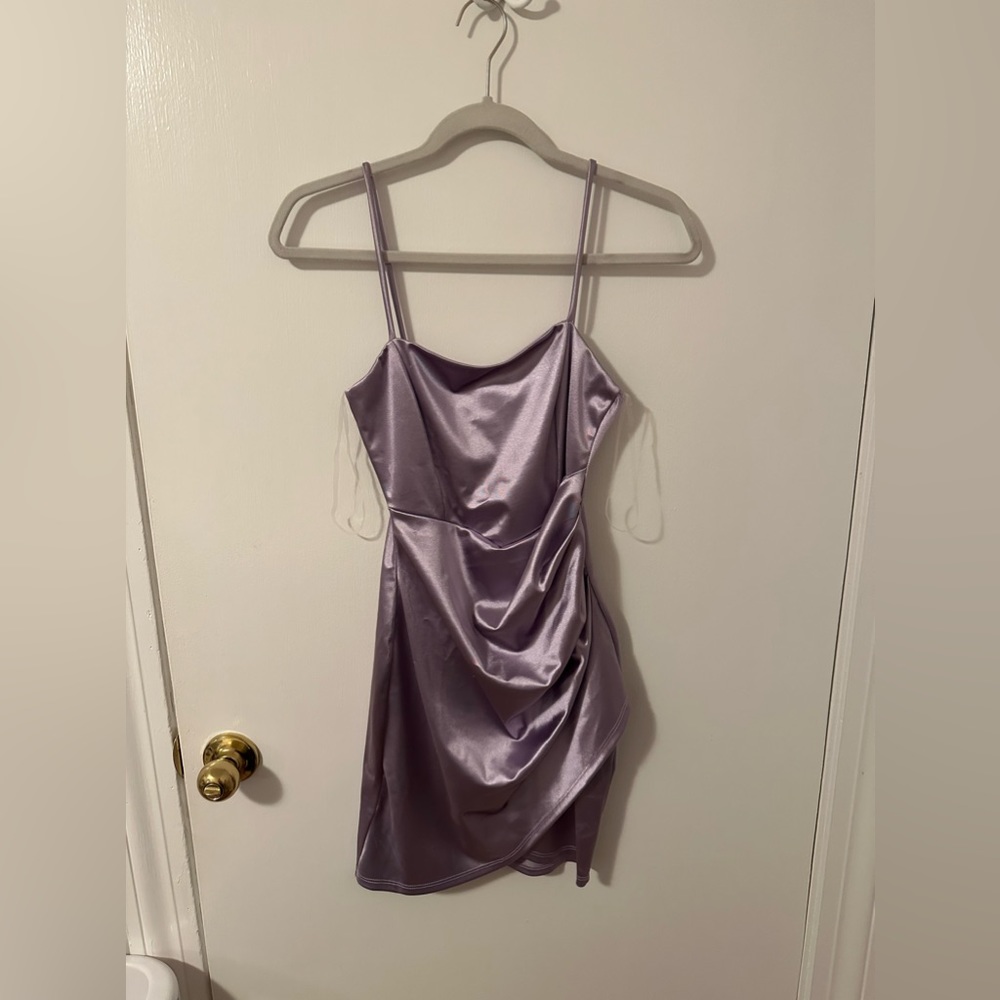 Windsor Lavender Satin Mini Dress